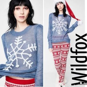 Wildfox First Snow Lou Snowflake Sweater
